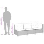 vidaXL Canapé de jardin avec coussins 3 places beige résine tressée