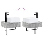 vidaXL Basin de lavage mural Gris béton 53 x 35 x 39 cm