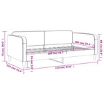 vidaXL Lit de repos sans matelas noir 100x200 cm tissu