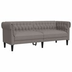 vidaXL Ensemble de canapés 3 Pièces taupe tissu