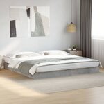 vidaXL Cadre de lit sans matelas gris béton 180x200 cm