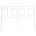 vidaXL Tête de lit de remplacement métal blanc 120 cm