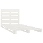 vidaXL Cadre de lit Blanc 75x190 cm Bois pin massif Petit simple
