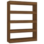 vidaXL Bibliothèque/Séparateur de pièce chêne marron 100x30x135 cm