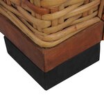 vidaXL Fauteuil avec coussins Marron Rotin naturel