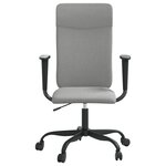 Chaise fauteuil siège de bureau informatique étude réglable en hauteur clair tissu gris 02_0024068