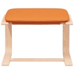 vidaXL Chaise de relaxation avec repose-pied Jaune foncé Tissu