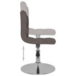 vidaXL Tabouret de bar pivotant Taupe Tissu