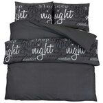 vidaXL Ensemble de housse de couette Noir 135x200 cm Coton