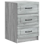 vidaXL Cabinet de chevet Sonoma gris 43 x 41 x 63 5 cm