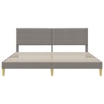 vidaXL Cadre de lit avec tête de lit Taupe 180 x 200 cm Tissu