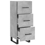 vidaXL Buffet Gris béton 34 5x34x90 cm Bois d'ingénierie