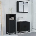 vidaXL Cabinet de salle de bain Chêne noir 35 x 37.5 x 100 cm