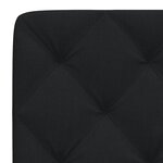 vidaXL Coussin de tête de lit noir 140 cm tissu