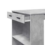 vidaXL Table de bar gris béton 102x70x103 5 cm bois d'ingénierie