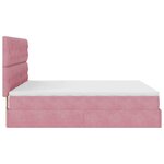 vidaXL Cadre de lit ottoman avec matelas rose 180x200 cm velours