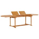 vidaXL Ensemble à manger de jardin 9 Pièces Bois de teck massif