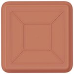 vidaXL Plateau carré à fleurs 6 pc Rouge brique 18 x 18 x 2 cm