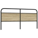 vidaXL Tête de lit chêne sonoma 180 cm acier et bois d'ingénierie