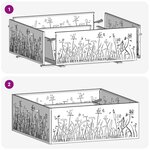 vidaXL Braise Noir 80 x 80 x 30 cm Acier laminé à froid