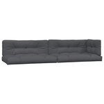 vidaXL Salon palette de jardin avec coussins 4Pièces bois d'acacia massif