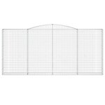vidaXL Panier de gabions arqué 400x30x180/200 cm Fer galvanisé