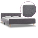 vidaXL Cadre de lit Gris clair Tissu 160 x 200 cm