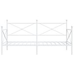 vidaXL Lit de jour sans matelas blanc 100x190 cm acier