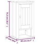 vidaXL Meubles de salle de bain 3 Pièces BERG blanc bois de pin massif