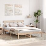 vidaXL Cadre de lit avec tête de lit 150x200 cm Bois de pin massif