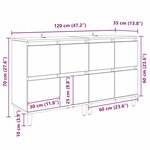 vidaXL Buffets 2 Pièces Chêne artisanal 60 x 35 x 70 cm Bois d'ingénierie