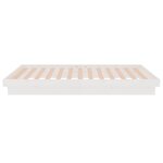 vidaXL Cadre de lit sans matelas blanc bois massif