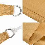 vidaXL Voile d'ombrage 160 g/m² rectangulaire sable 3x5 m PEHD