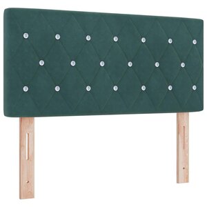 vidaXL Tête de Lit LED Argyle Manuel Vert foncé 100 cm Velours