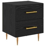 vidaXL Cabinet de chevet avec tiroir Chêne noir 40 x 35 x 47 5 cm