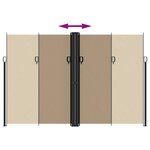 vidaXL Auvent latéral rétractable taupe 220x1200 cm