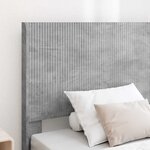 vidaXL Cadre de lit avec rangement et tête de lit Gris béton