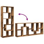 vidaXL Étagère séparatrice de pièce vieux bois 67x25x161 5 cm