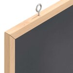 vidaXL Tableau noir avec cadre bois de pin massif noir 80x55 cm
