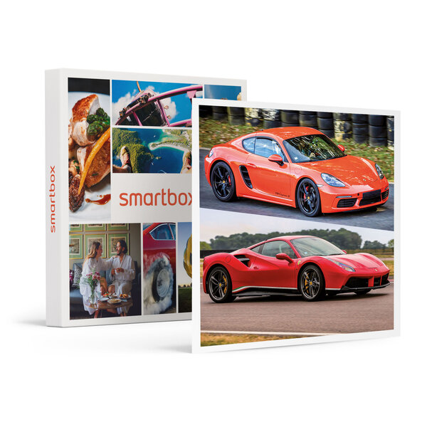 SMARTBOX - Coffret Cadeau Stage de pilotage multivolant : 2 tours en Porsche Cayman S 718 et 2 tours en Ferrari 488 sur le circuit de Nogaro - Sport & Aventure
