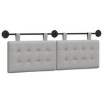 vidaXL Tête de lit suspendue Gris nuage tissu