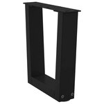 vidaXL Pieds de table basse en V 2 pièces Noir 30 x (30-31 3) cm Acier