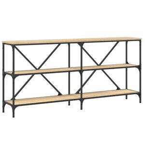 vidaXL Table console chêne sonoma 160x30x75cm bois d'ingénierie et fer