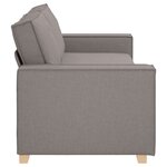 vidaXL Canapé 3 places Taupe 180 cm Tissu