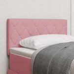 vidaXL tête de lit LED avec boutons en cristal  rembourrée en velours rose de 80 cm