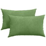 vidaXL Coussins de canapé 2 Pièces Vert clair 50 x 30 cm