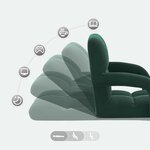 vidaXL Fauteuil de sol ajustable Vert foncé Velours