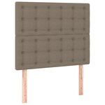 vidaXL Sommier à lattes de lit avec matelas Taupe 90x200 cm Tissu