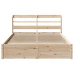 vidaXL Cadre de lit avec tête de lit sans matelas 120x190 cm