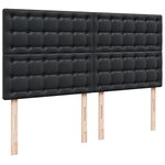 vidaXL Sommier à lattes de lit avec matelas Noir 200x200 cm Similicuir